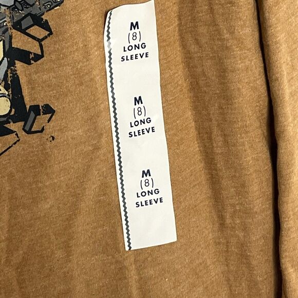 Cat & Jack Boys Lt Brown Long Sleeve Space Rocks! Graphic T-Shirt Size M (8) NEW - Picture 7 of 7